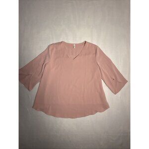 Taohuadao Women Size 2XL Blouse Pink Top